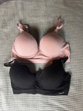 Nautica Seamless Wireless Bras in Pink and Black 34C